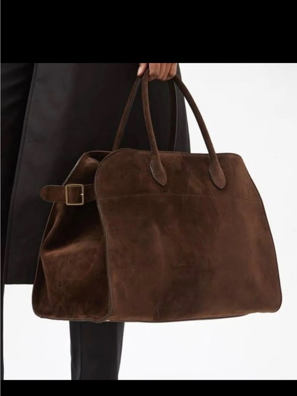 Classic Large Brown Suede Tote Bag
